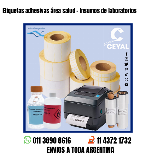 Etiquetas adhesivas área salud – Insumos de laboratorios