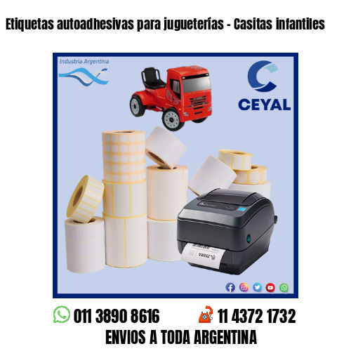 Etiquetas autoadhesivas para jugueterías – Casitas infantiles