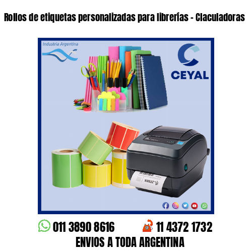 Rollos de etiquetas personalizadas para librerías – Claculadoras