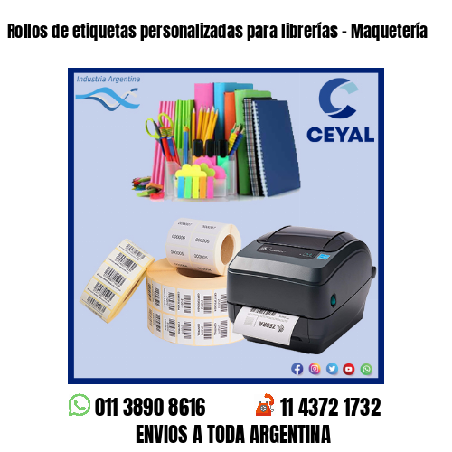 Rollos de etiquetas personalizadas para librerías – Maquetería