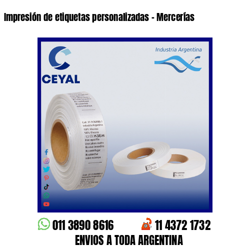 Impresión de etiquetas personalizadas – Mercerías