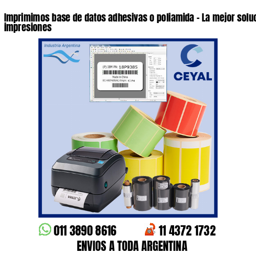 Imprimimos base de datos adhesivas o poliamida – La mejor solución en impresiones
