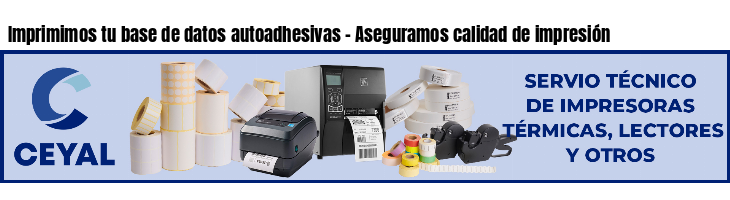 Imprimimos tu base de datos autoadhesivas - Aseguramos calidad de impresión