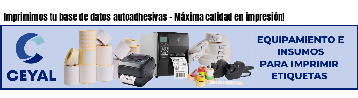 Imprimimos tu base de datos autoadhesivas - Máxima calidad en impresión!