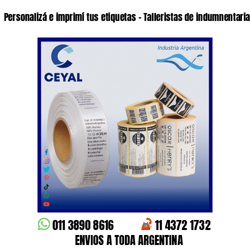 Personalizá e imprimí tus etiquetas – Talleristas de indumnentaria