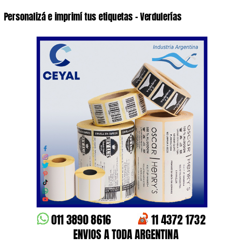 Personalizá e imprimí tus etiquetas – Verdulerías