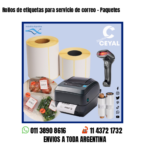 Rollos de etiquetas para servicio de correo – Paquetes