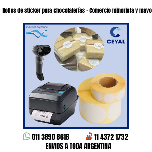Rollos de sticker para chocolaterías – Comercio minorista y mayorista