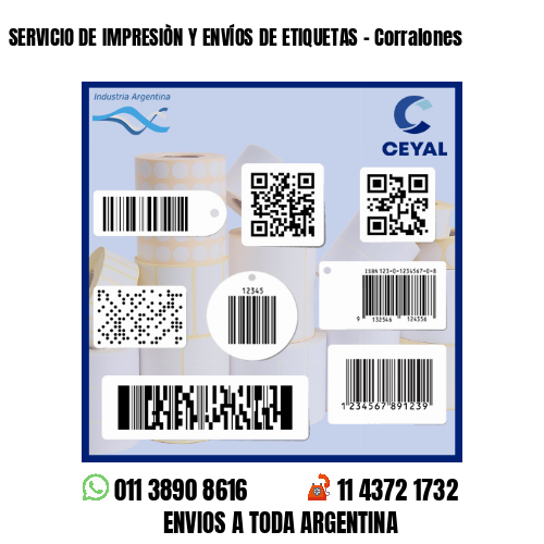 SERVICIO DE IMPRESIÒN Y ENVÍOS DE ETIQUETAS - Corralones