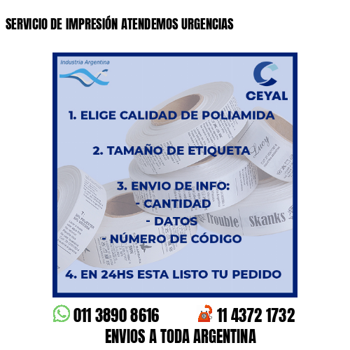 SERVICIO DE IMPRESIÓN ATENDEMOS URGENCIAS