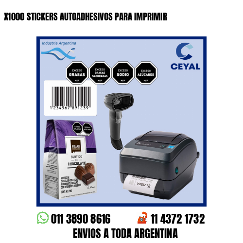 X1000 STICKERS AUTOADHESIVOS PARA IMPRIMIR
