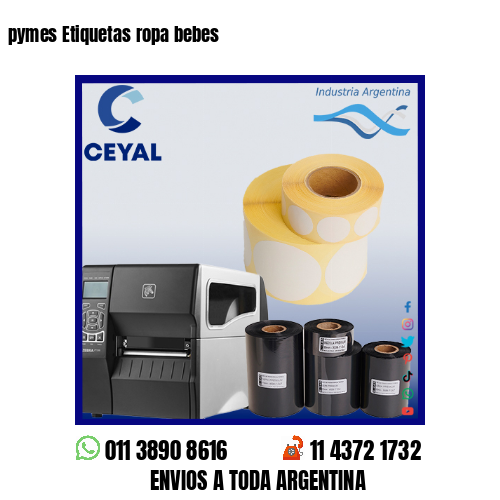pymes Etiquetas ropa bebes