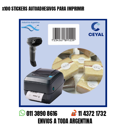x100 STICKERS AUTOADHESIVOS PARA IMPRIMIR