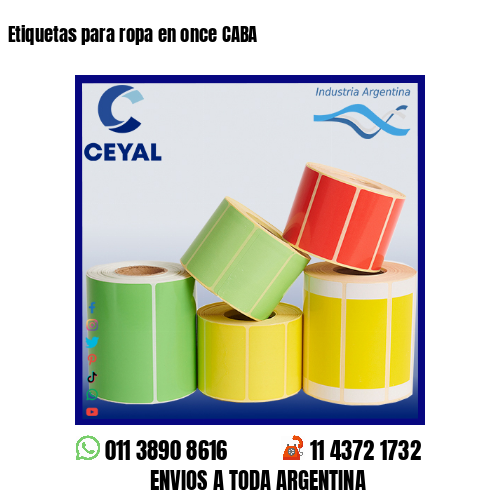 Etiquetas para ropa en once CABA