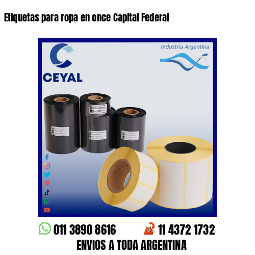 Etiquetas para ropa en once Capital Federal