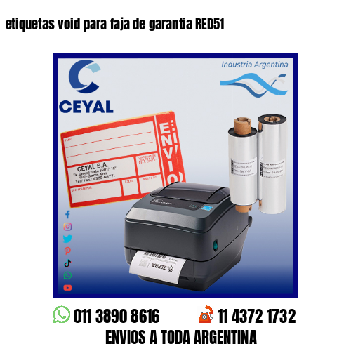 etiquetas void para faja de garantia RED51