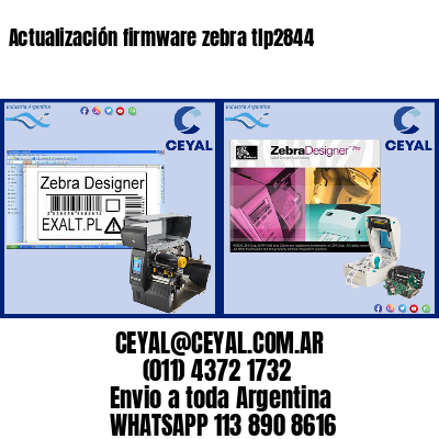 Actualización firmware zebra tlp2844