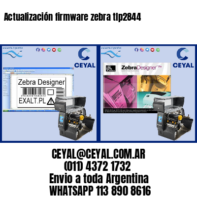 Actualización firmware zebra tlp2844