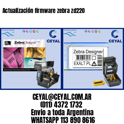 Actualización firmware zebra zd220