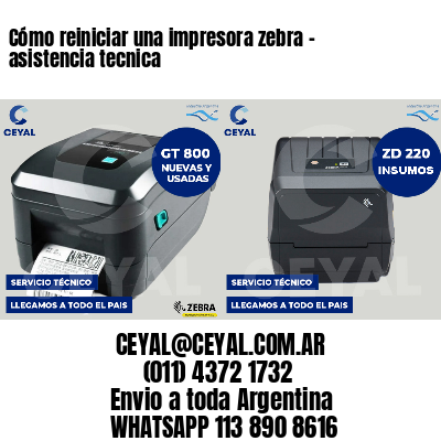 Cómo reiniciar una impresora zebra - asistencia tecnica