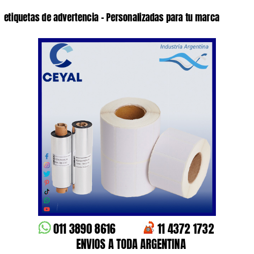 etiquetas de advertencia – Personalizadas para tu marca