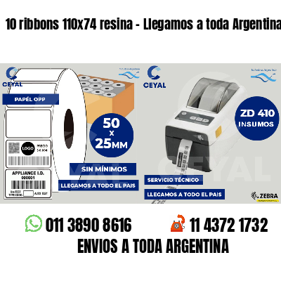 10 ribbons 110x74 resina - Llegamos a toda Argentina
