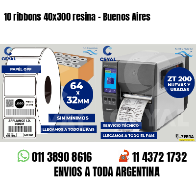 10 ribbons 40x300 resina - Buenos Aires