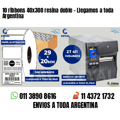 10 ribbons 40x300 resina doble - Llegamos a toda Argentina