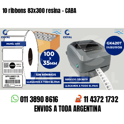 10 ribbons 83x300 resina - CABA