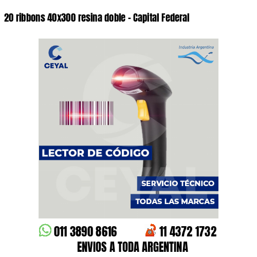 20 ribbons 40x300 resina doble - Capital Federal