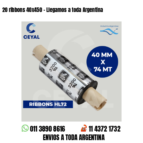 20 ribbons 40×450 – Llegamos a toda Argentina