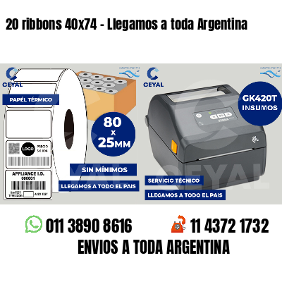 20 ribbons 40x74 - Llegamos a toda Argentina
