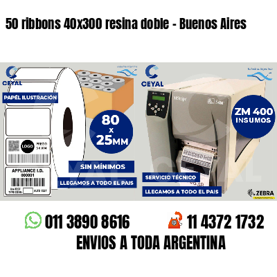 50 ribbons 40x300 resina doble - Buenos Aires