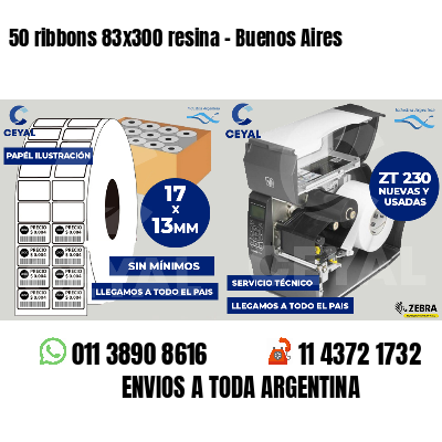 50 ribbons 83x300 resina - Buenos Aires