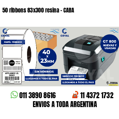 50 ribbons 83x300 resina - CABA