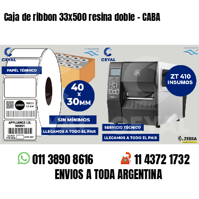 Caja de ribbon 33x500 resina doble - CABA