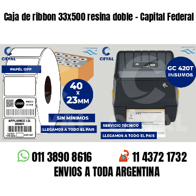 Caja de ribbon 33x500 resina doble - Capital Federal