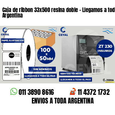 Caja de ribbon 33x500 resina doble - Llegamos a toda Argentina