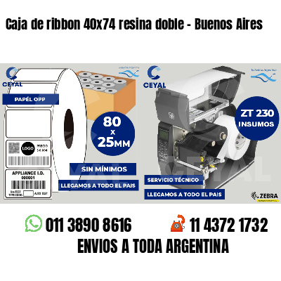 Caja de ribbon 40x74 resina doble - Buenos Aires