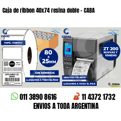 Caja de ribbon 40x74 resina doble - CABA