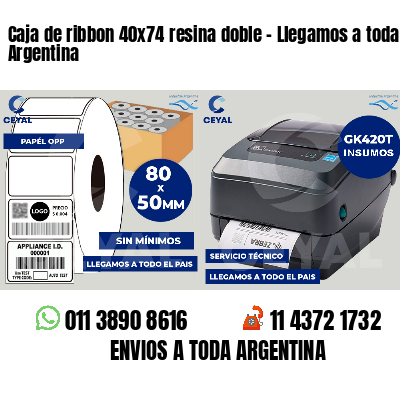 Caja de ribbon 40x74 resina doble - Llegamos a toda Argentina