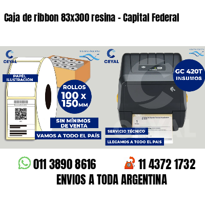 Caja de ribbon 83x300 resina - Capital Federal