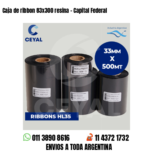 Caja de ribbon 83×300 resina – Capital Federal