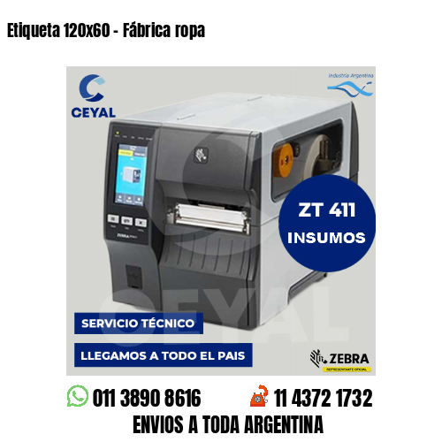 Etiqueta 120×60 – Fábrica ropa