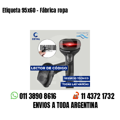 Etiqueta 95x60 - Fábrica ropa