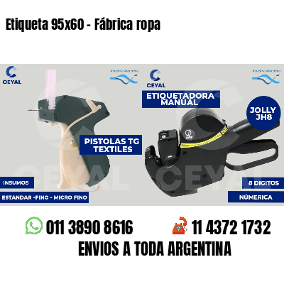 Etiqueta 95x60 - Fábrica ropa