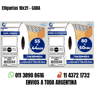 Etiquetas 10x21 - CABA