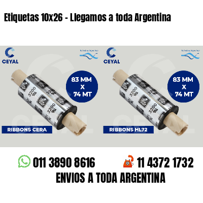 Etiquetas 10x26 - Llegamos a toda Argentina
