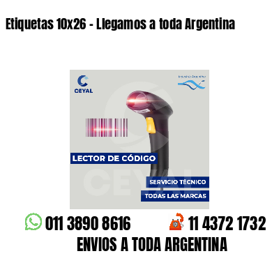 Etiquetas 10x26 - Llegamos a toda Argentina