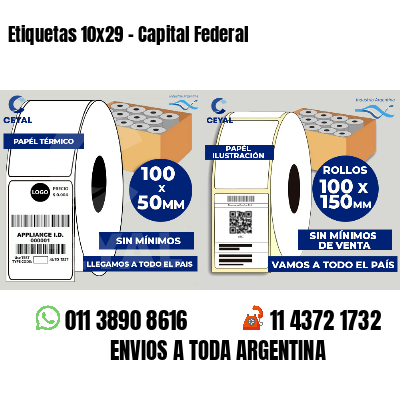 Etiquetas 10x29 - Capital Federal